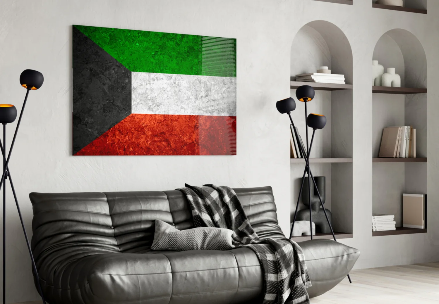 Flag of Kuwait Glass Wall Art - Image 4