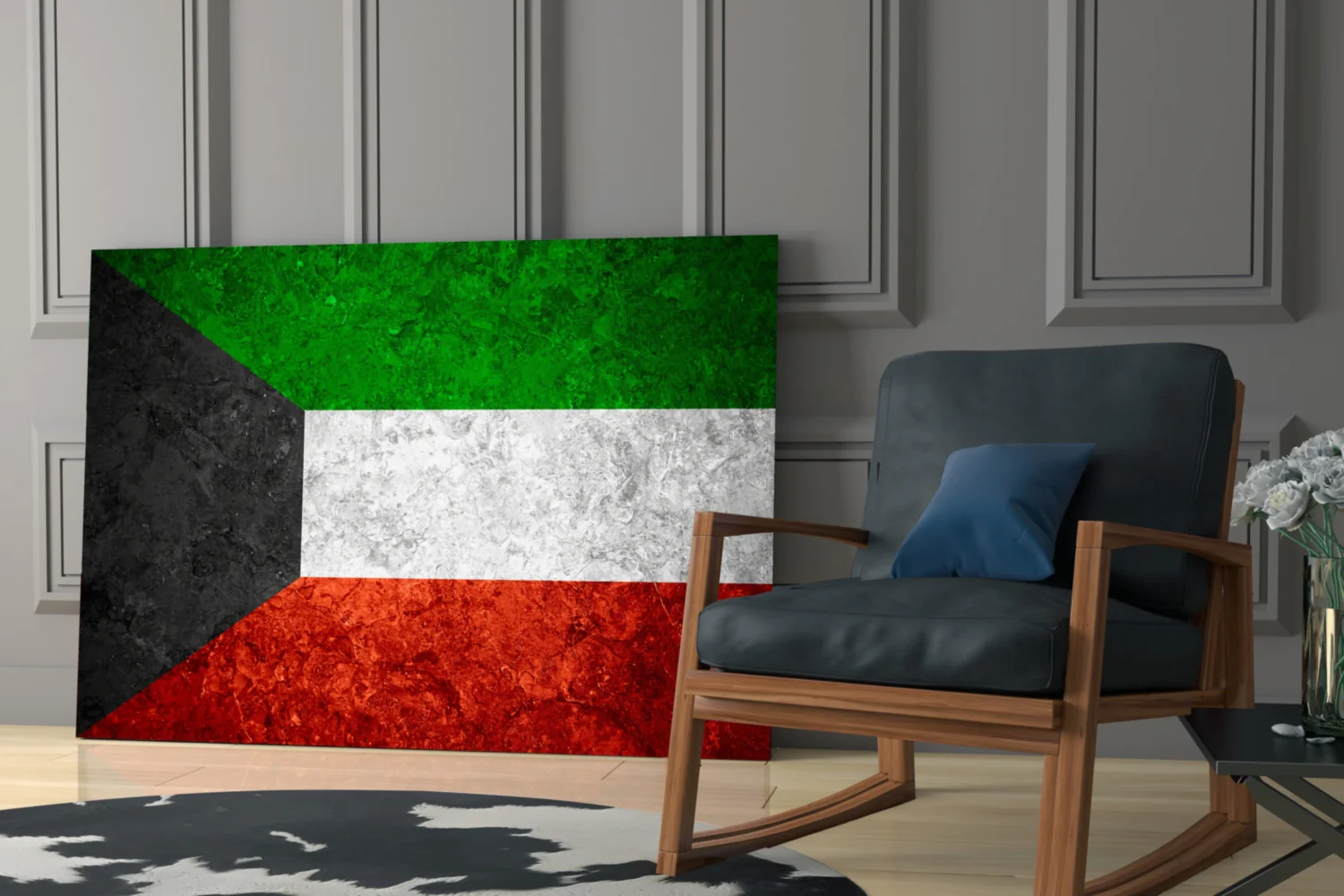 Flag of Kuwait Glass Wall Art - Image 6