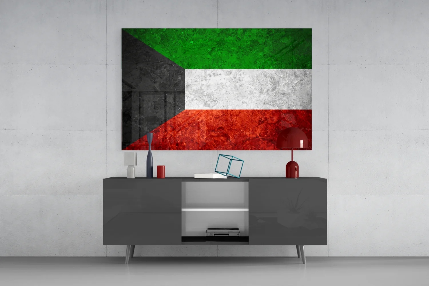Flag of Kuwait Glass Wall Art - Image 8