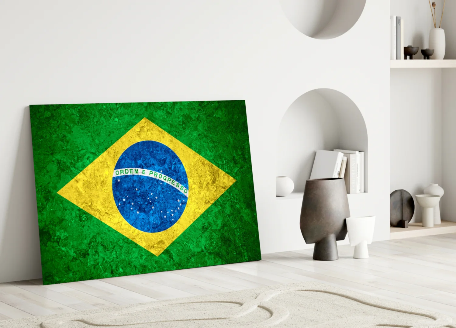 Flag of Brasil Glass Wall Art - Image 3