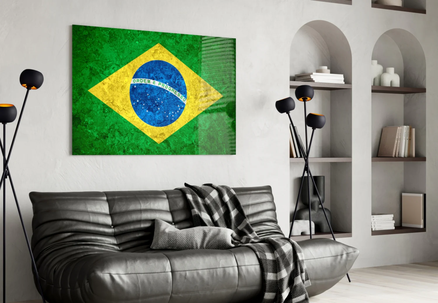 Flag of Brasil Glass Wall Art - Image 4