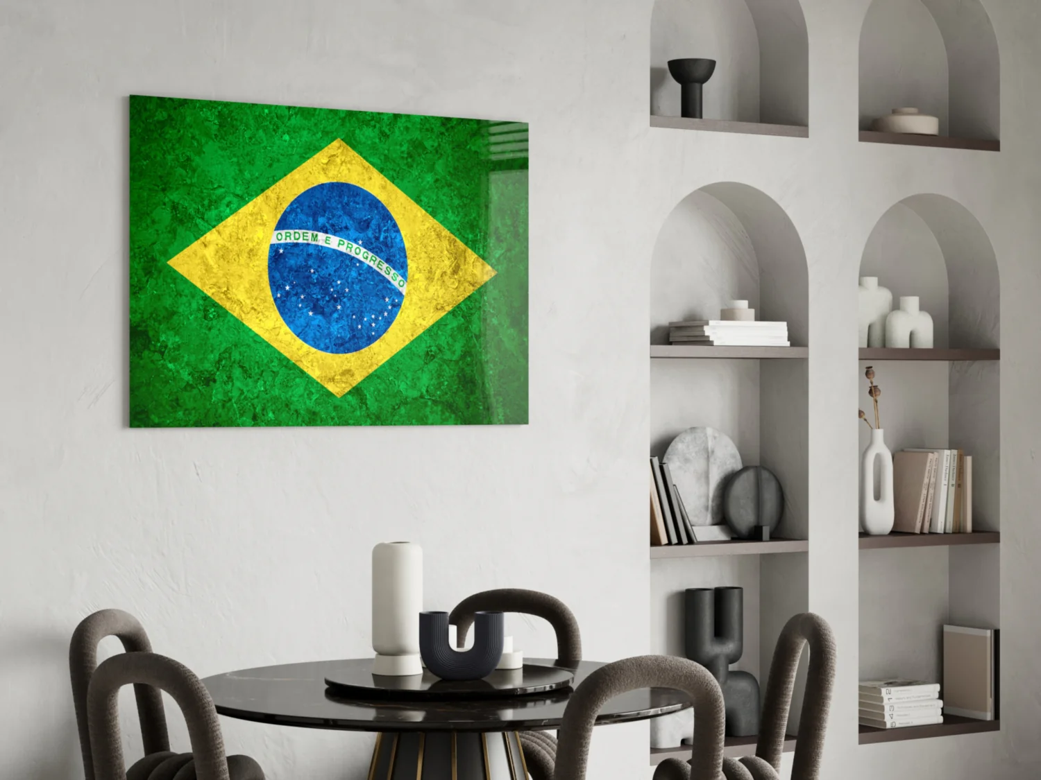 Flag of Brasil Glass Wall Art - Image 5
