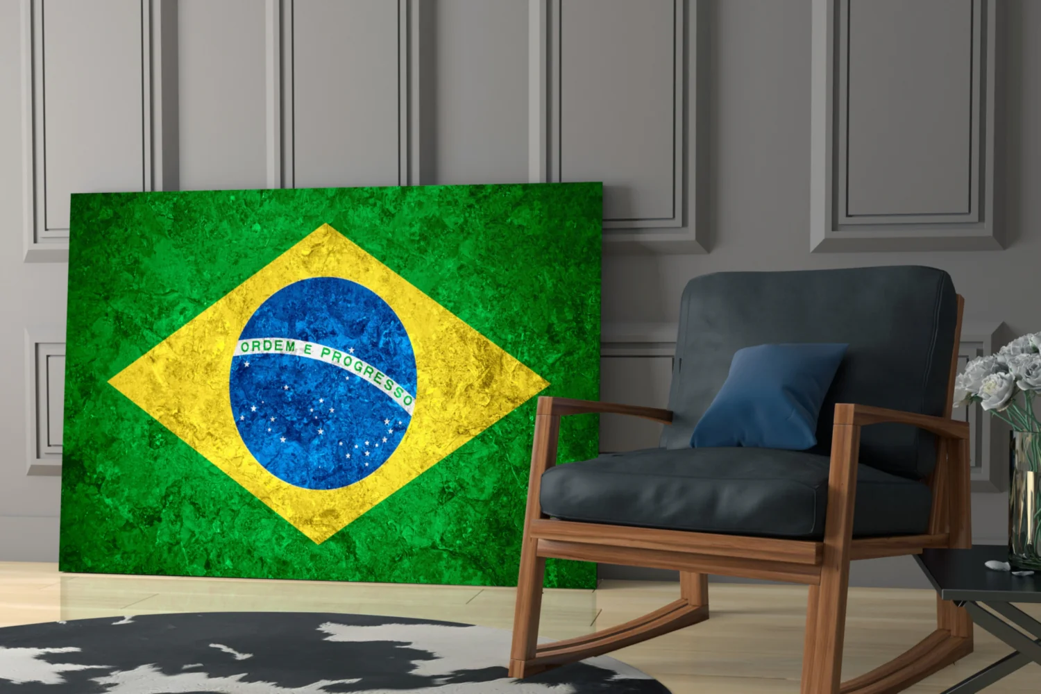Flag of Brasil Glass Wall Art - Image 6