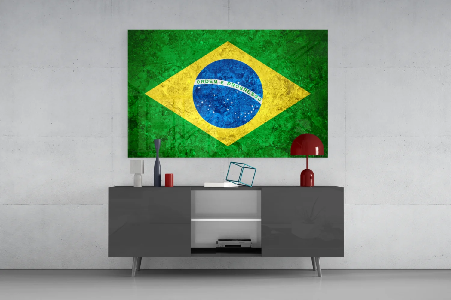 Flag of Brasil Glass Wall Art - Image 8