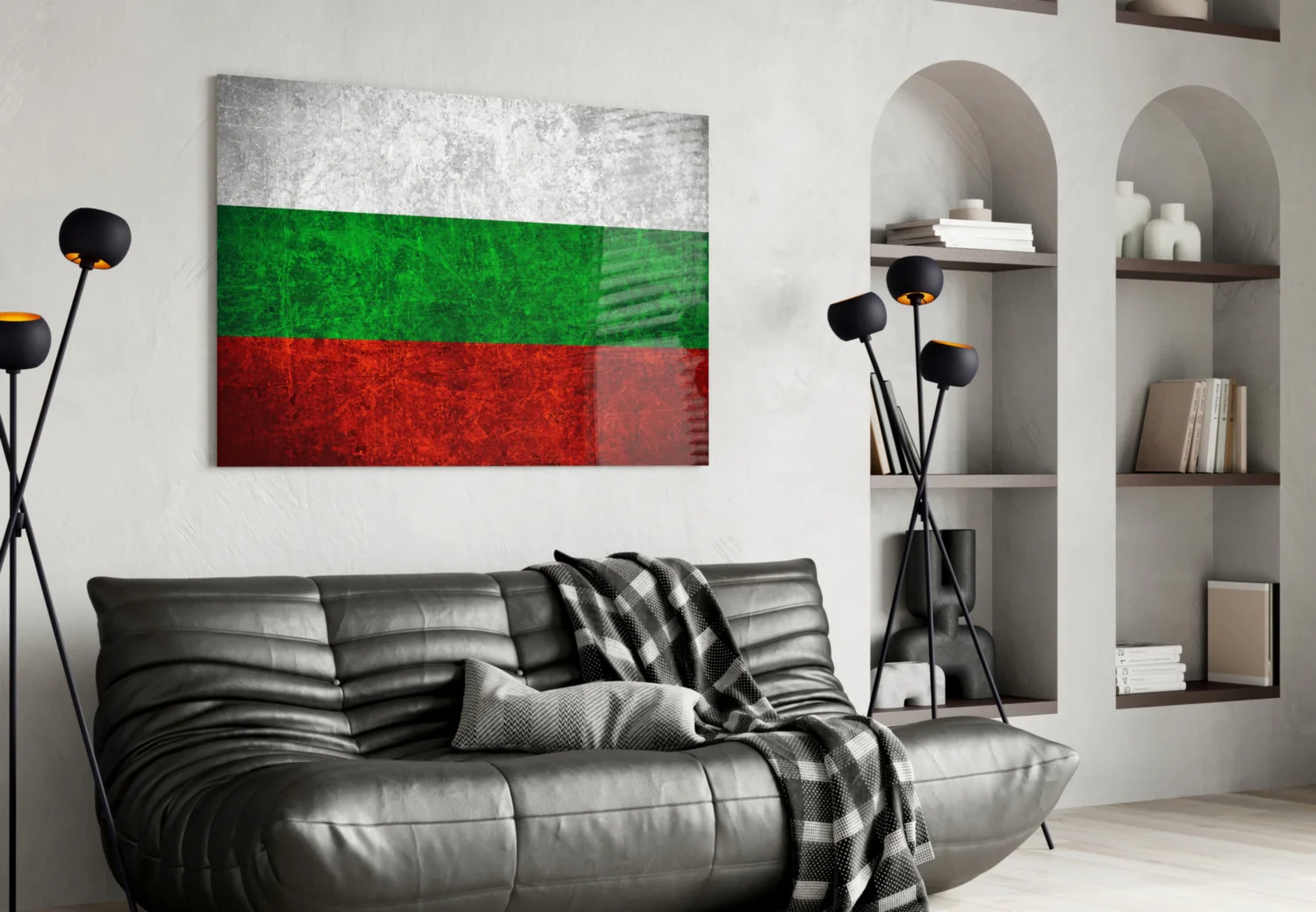 Flag of Bulgaria Glass Wall Art - Image 4