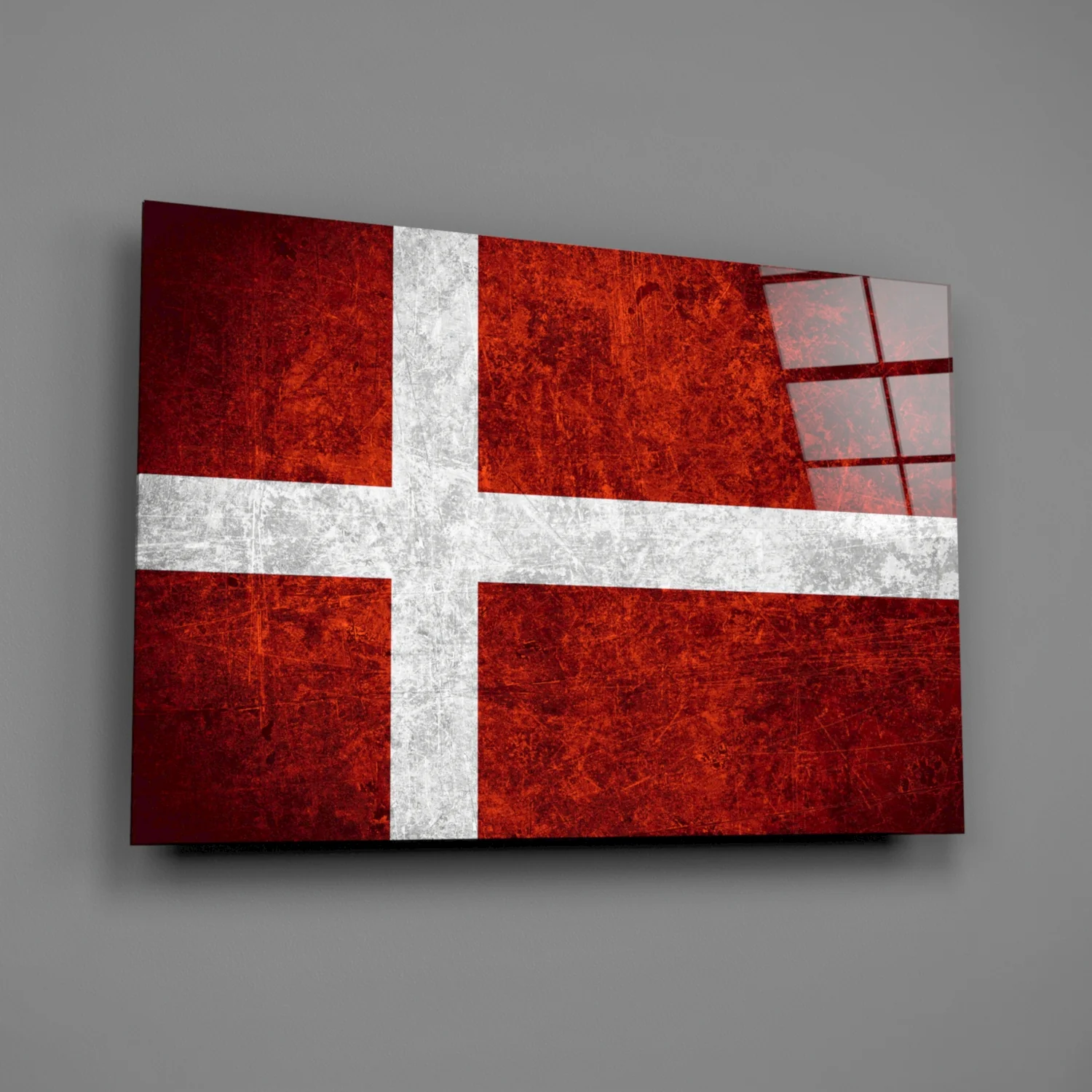 Flag of Denmark Glass Wall Art - Image 2