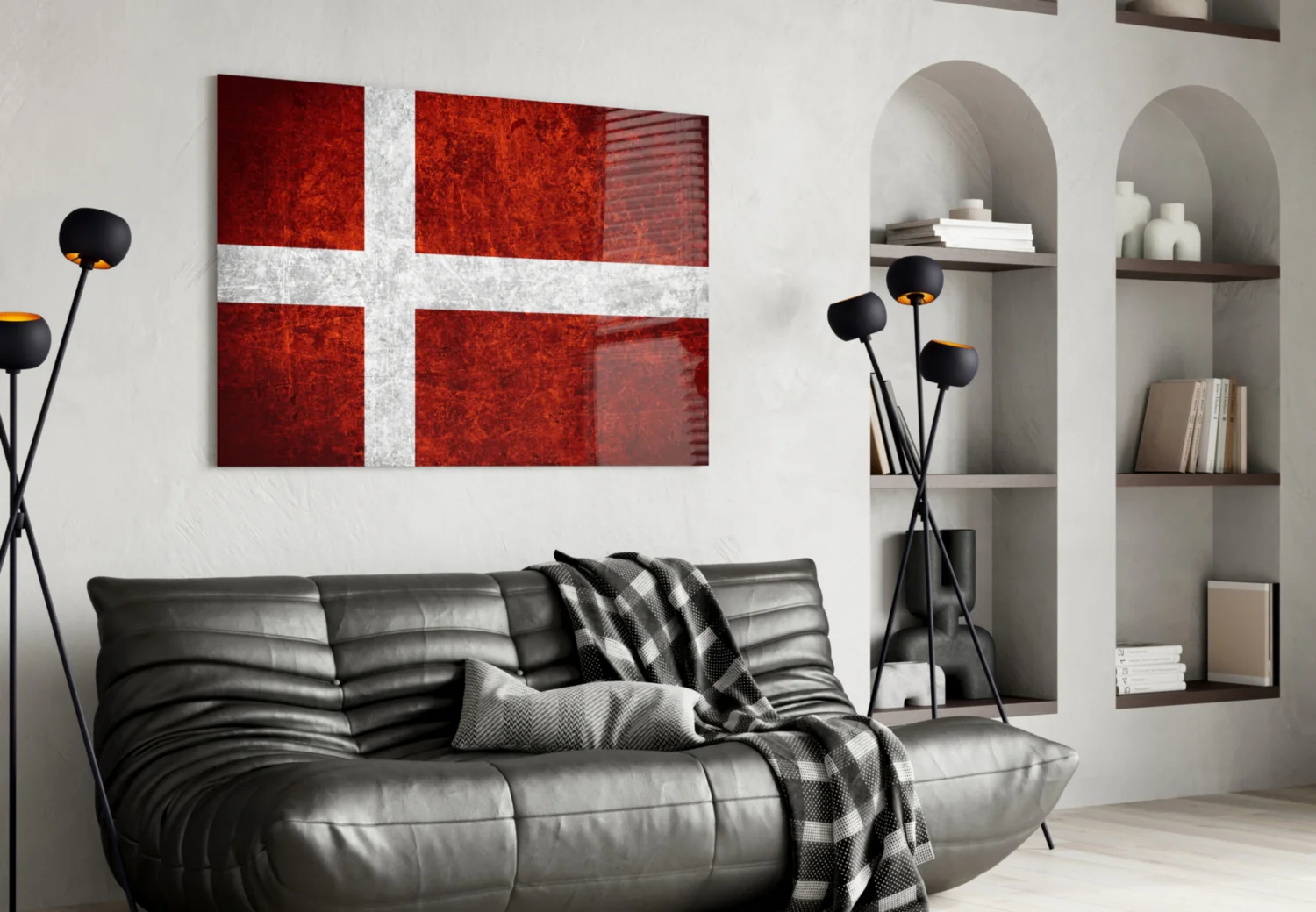 Flag of Denmark Glass Wall Art - Image 4