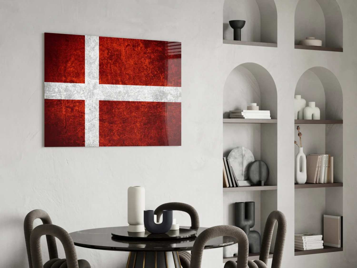 Flag of Denmark Glass Wall Art - Image 5