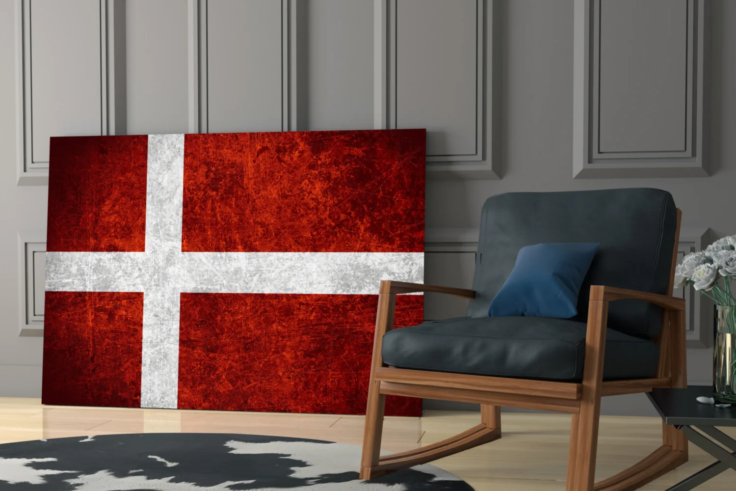 Flag of Denmark Glass Wall Art - Image 6