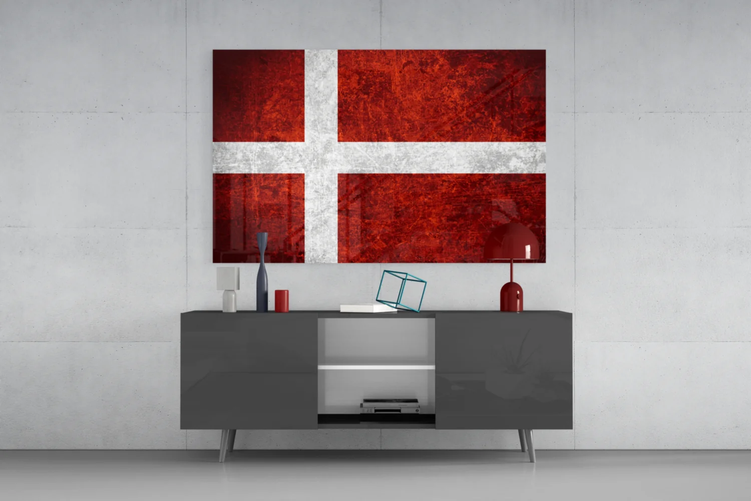 Flag of Denmark Glass Wall Art - Image 8