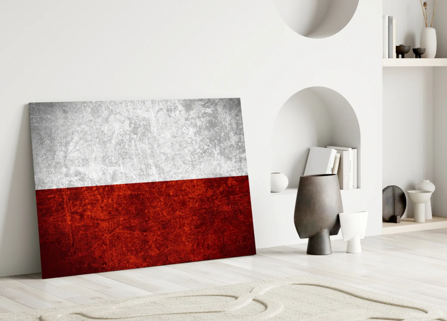 Flag of Poland Glass Wall Art - Image 3