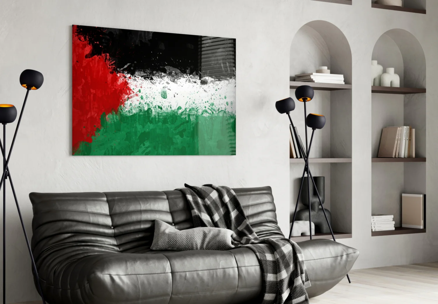 Flag of Palestina Glass Wall Art - Image 4