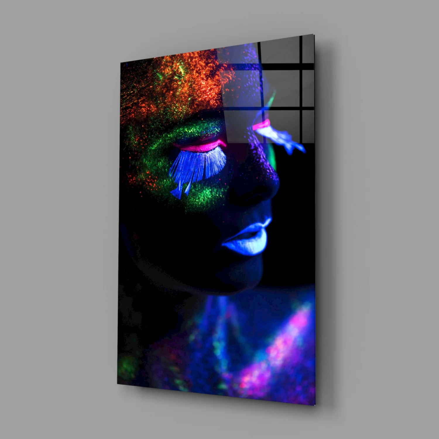 Neon Make Up Glass Wall Art - Image 2