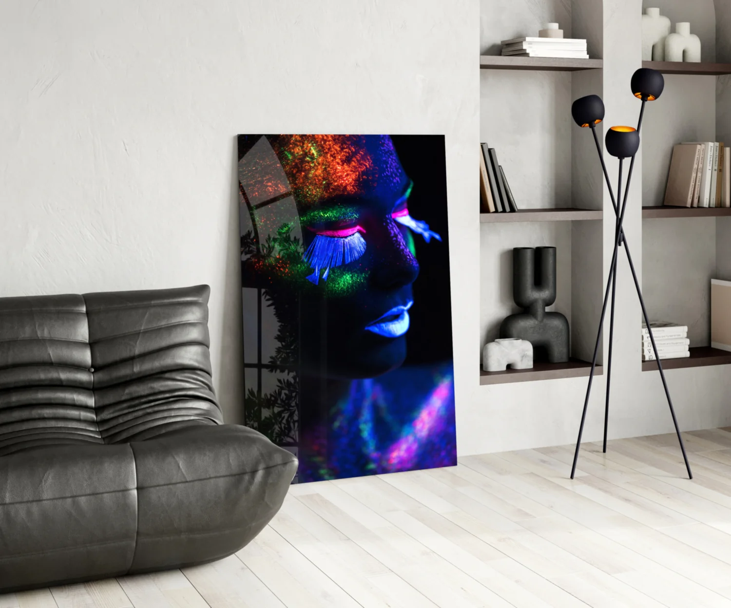 Neon Make Up Glass Wall Art - Image 5