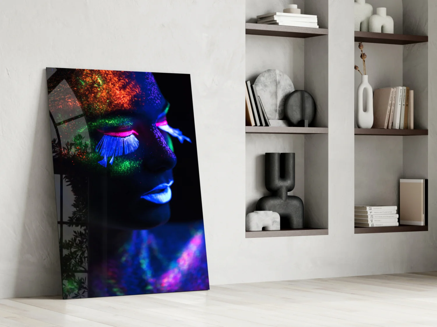Neon Make Up Glass Wall Art - Image 6