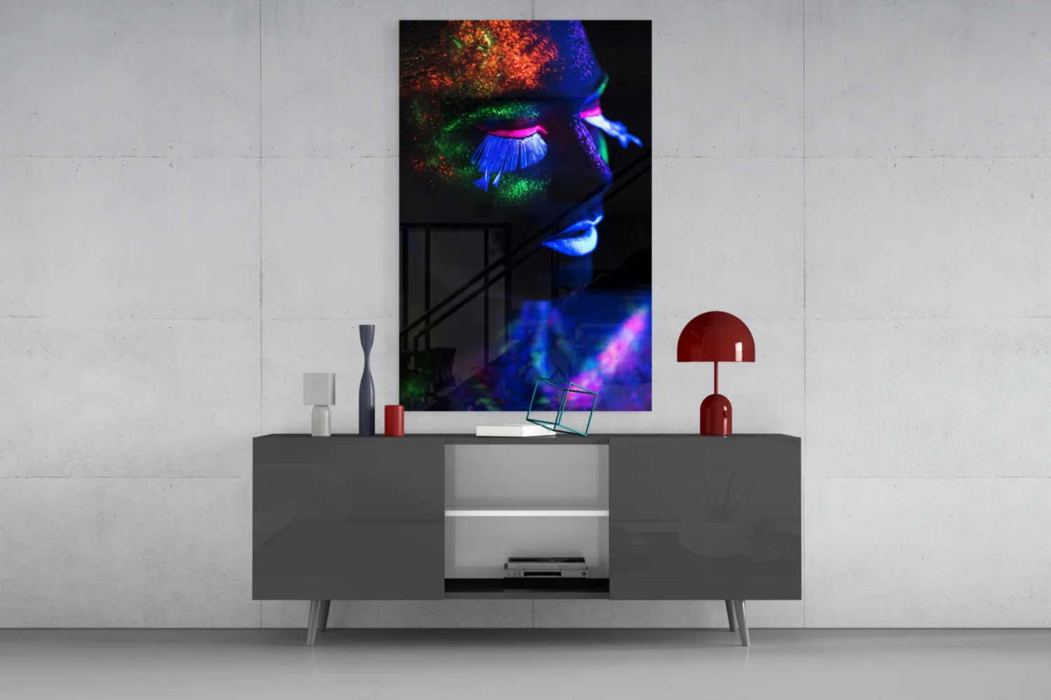 Neon Make Up Glass Wall Art - Image 8