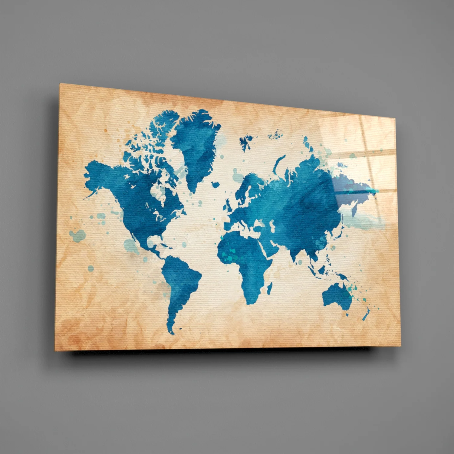 World Map Glass Wall Art - Image 2