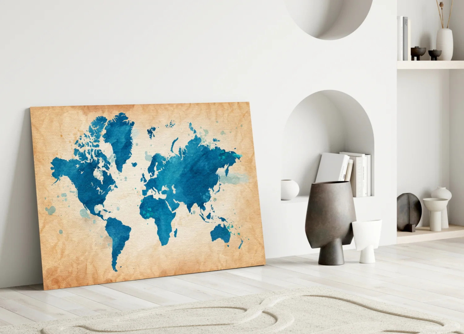World Map Glass Wall Art - Image 3