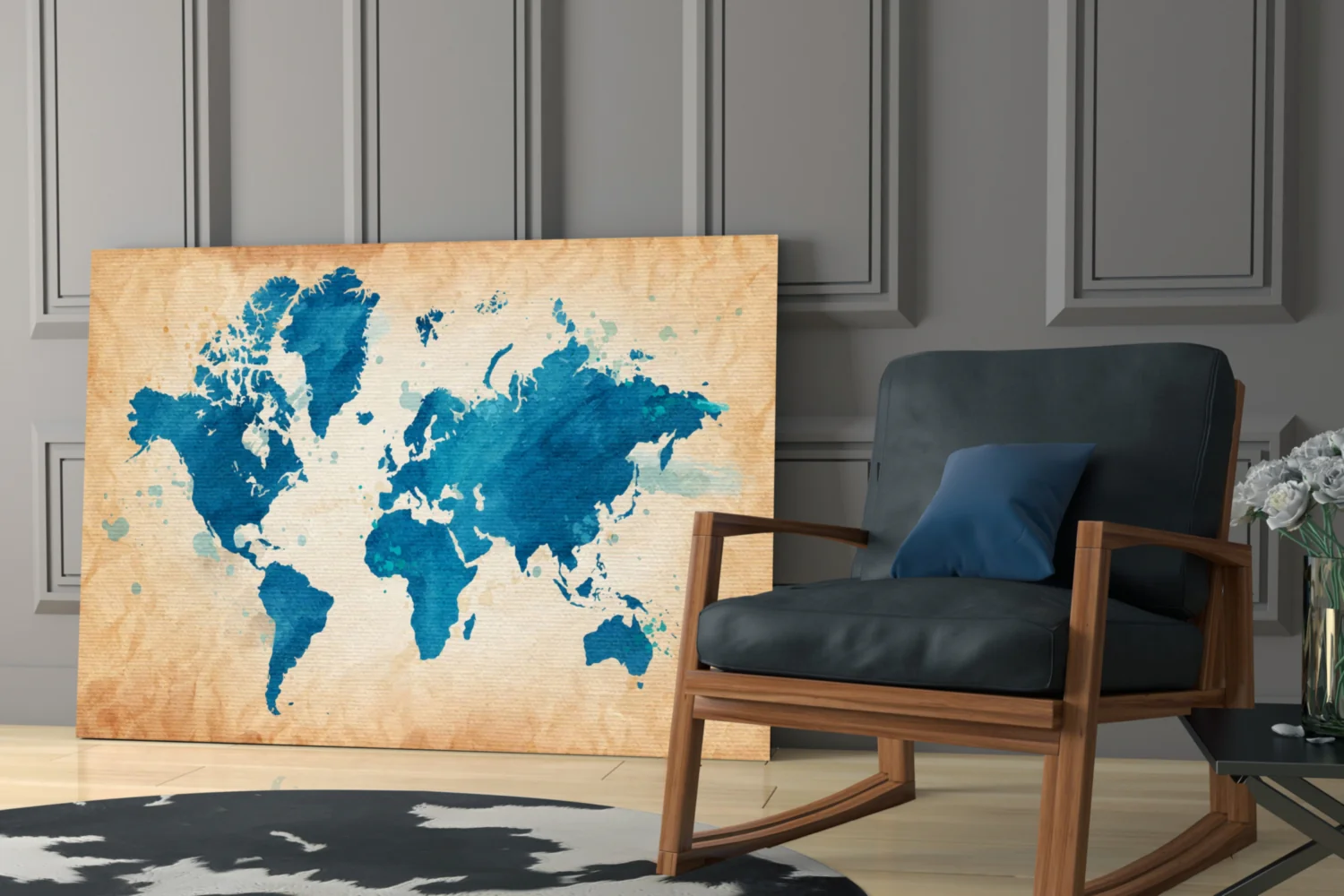 World Map Glass Wall Art - Image 6