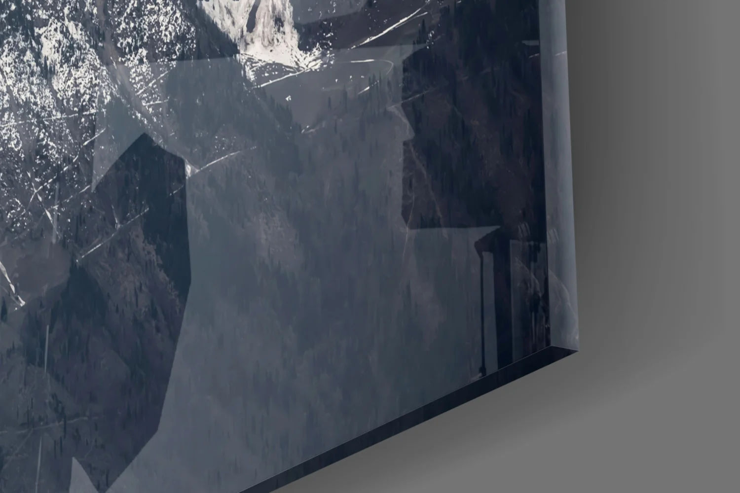 Snowy Mountains Glass Wall Art - Image 7
