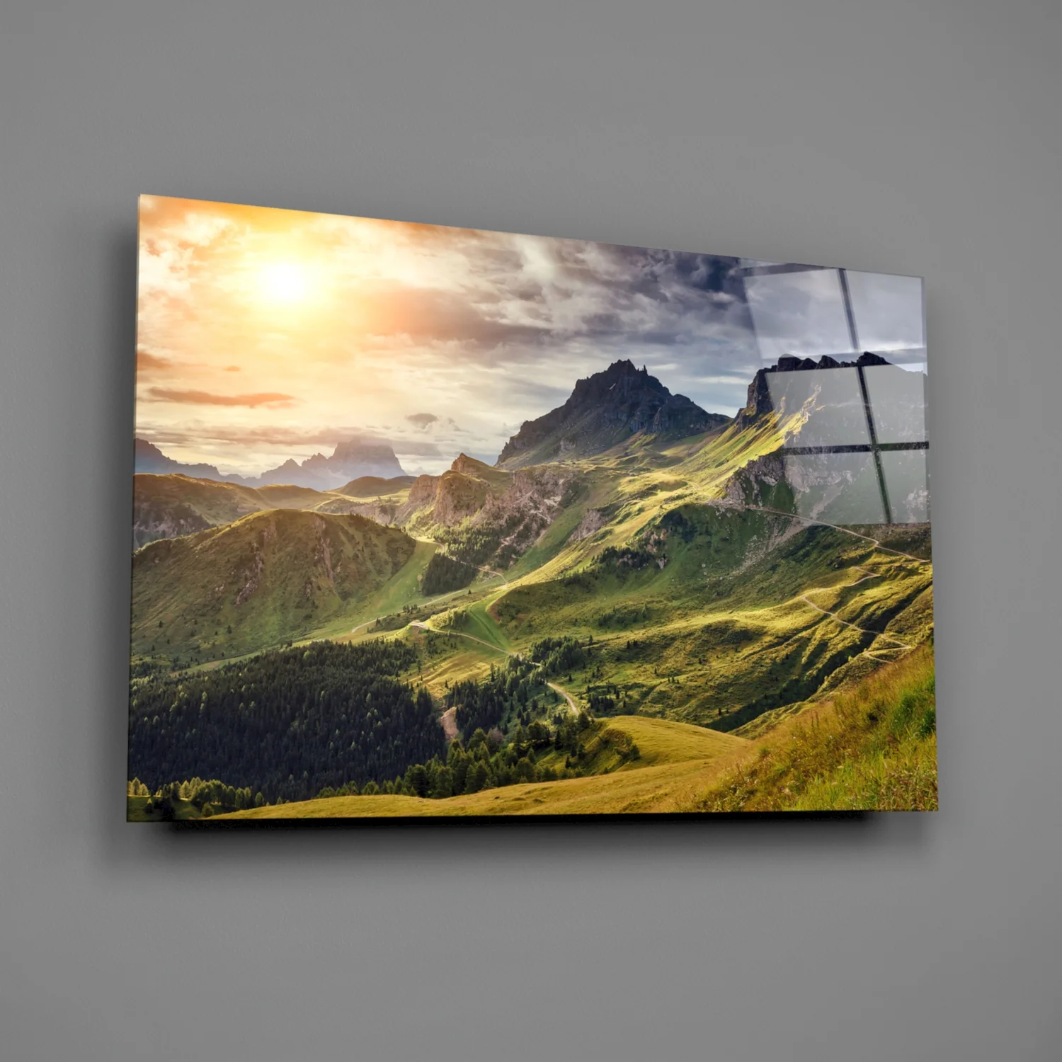 Mountain View Glass Wall Art - Image 2