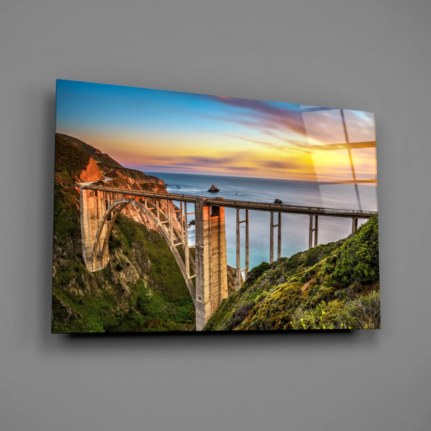 Bixby Creek Bridge Glass Wall Art - Image 2