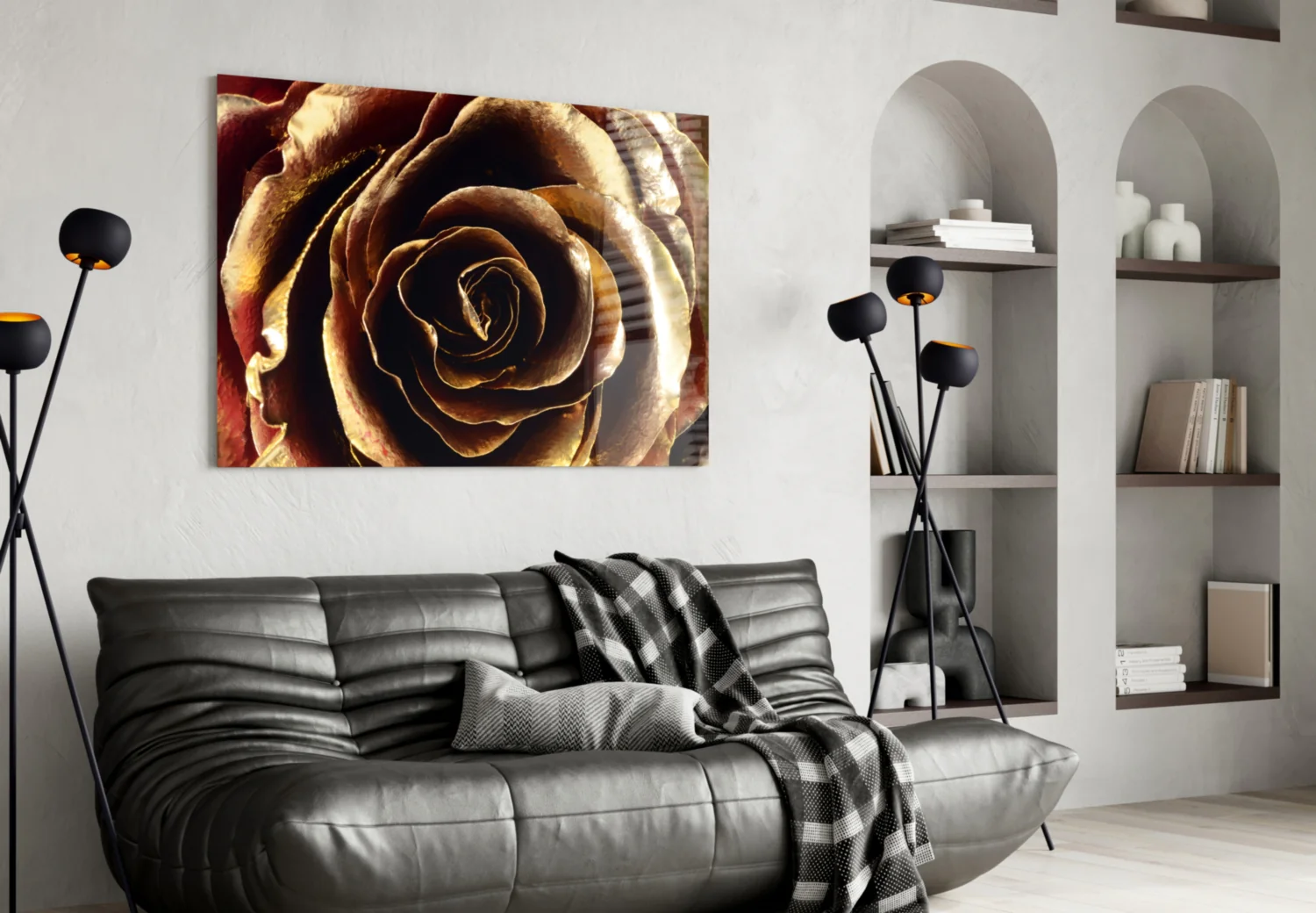 Rose Glass Wall Art - Image 4