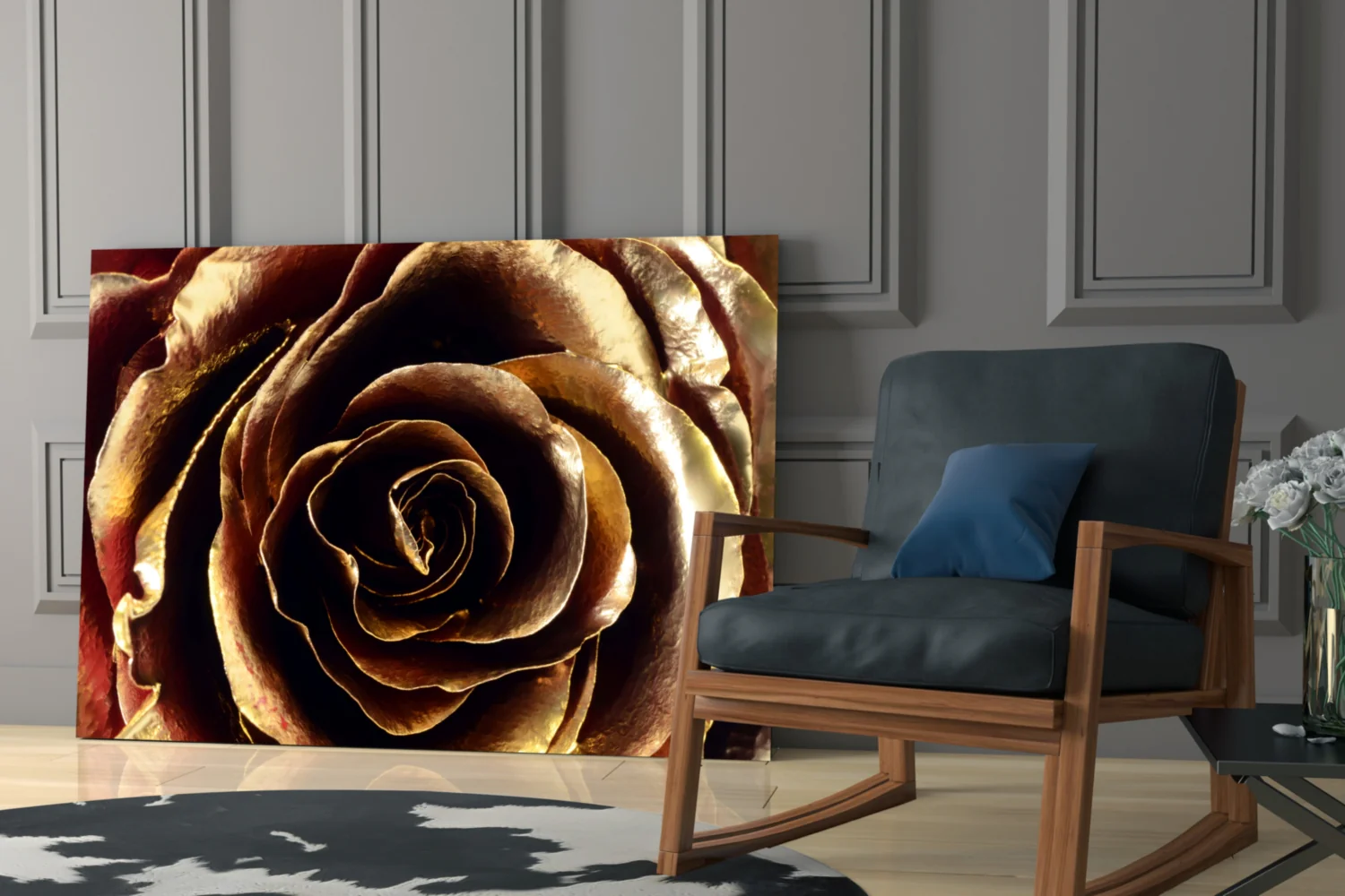 Rose Glass Wall Art - Image 6