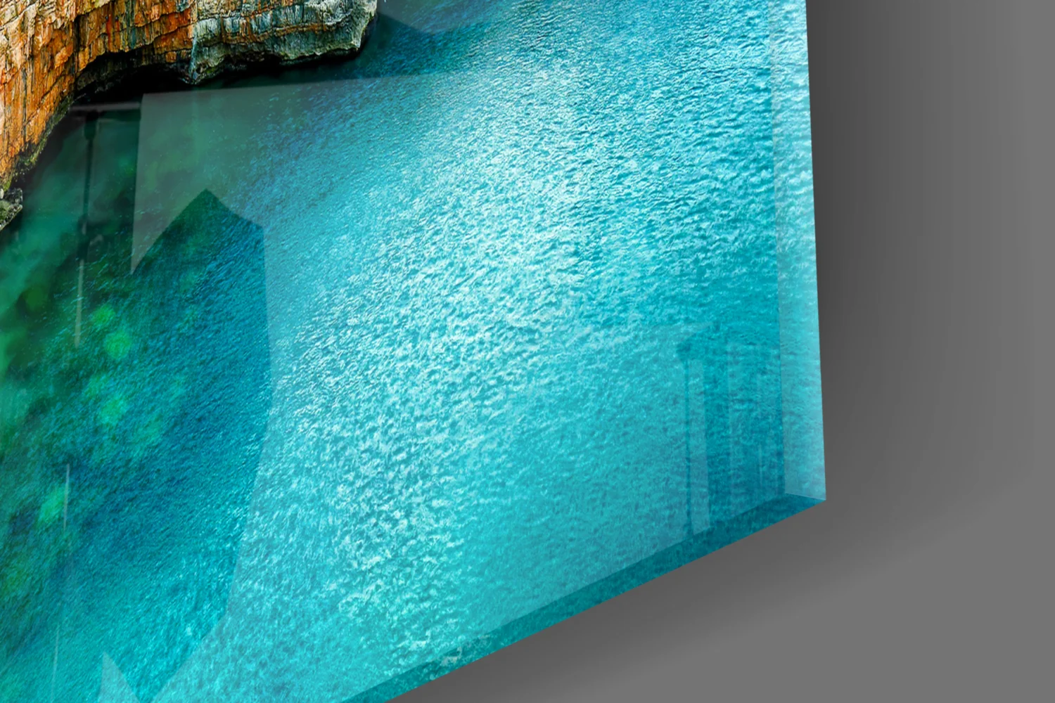 Cliff Village Coastal Glass Wall Art - Image 7