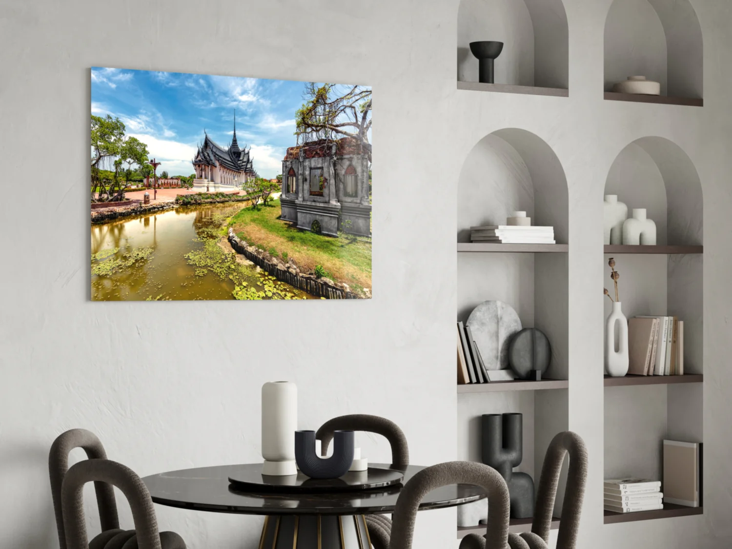 Small Village Glass Wall Art - Image 5