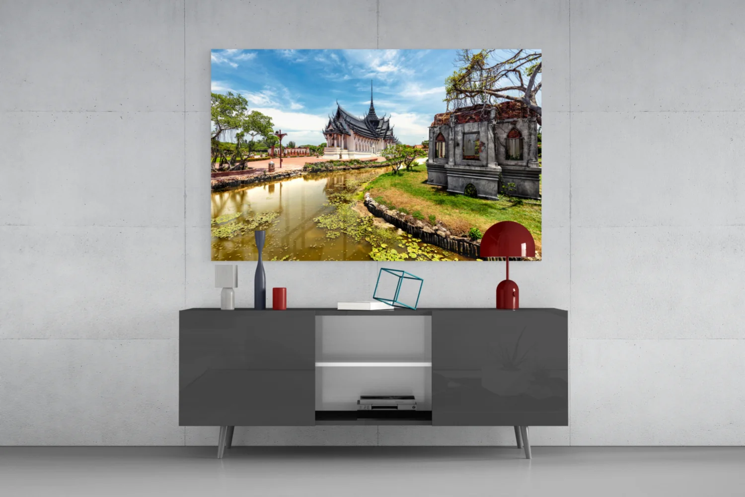 Small Village Glass Wall Art - Image 8