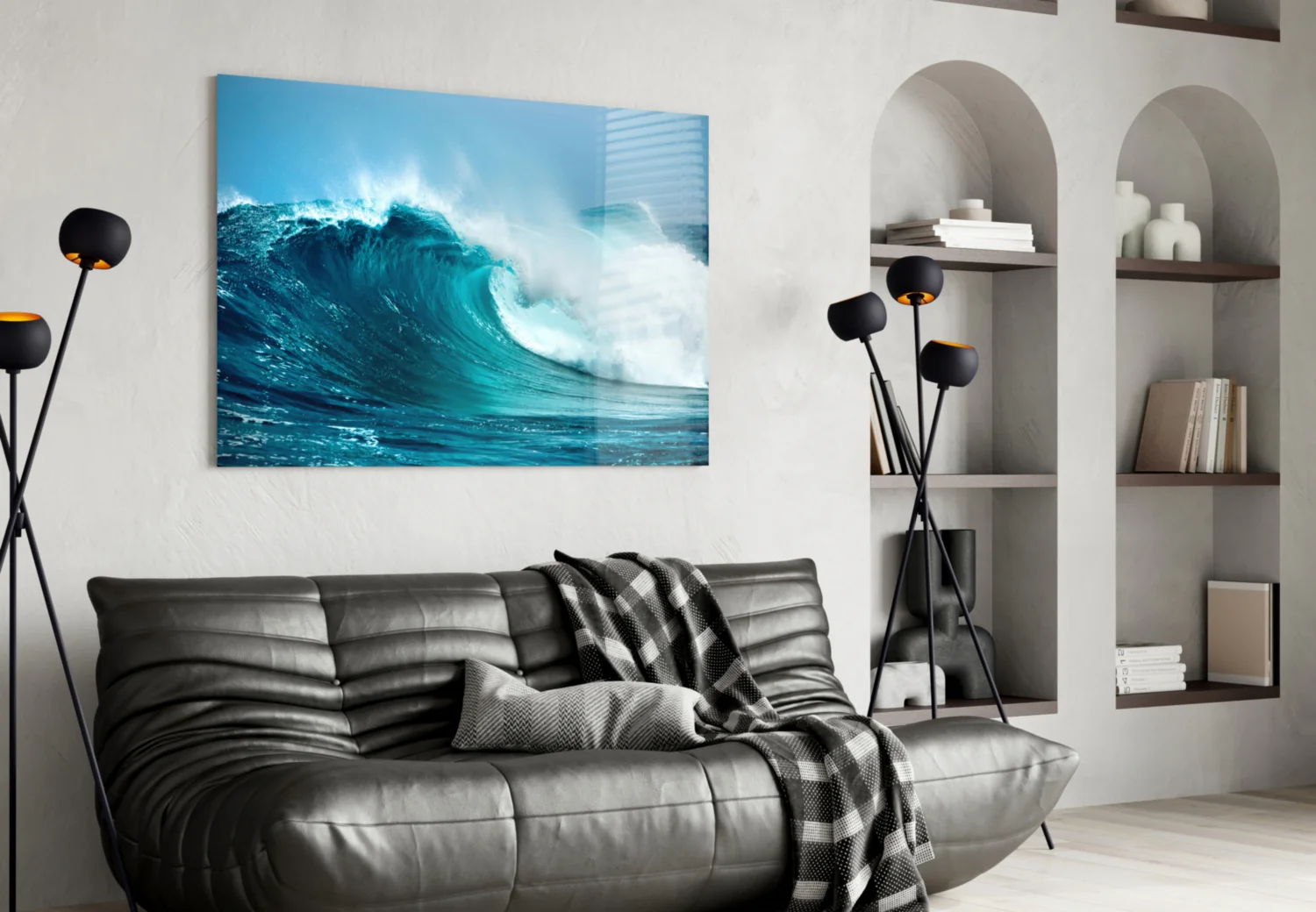 Waves Glass Wall Art - Image 4