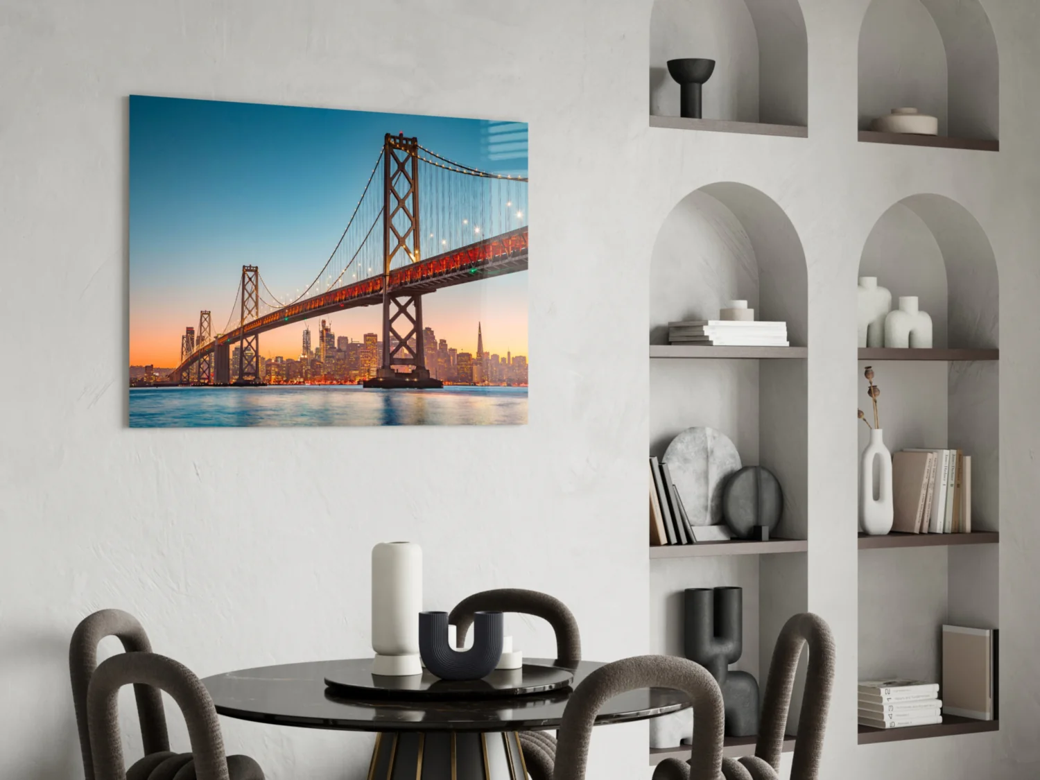 San Francisco Oakland Bay Bridge Glass Wall Art - Image 5