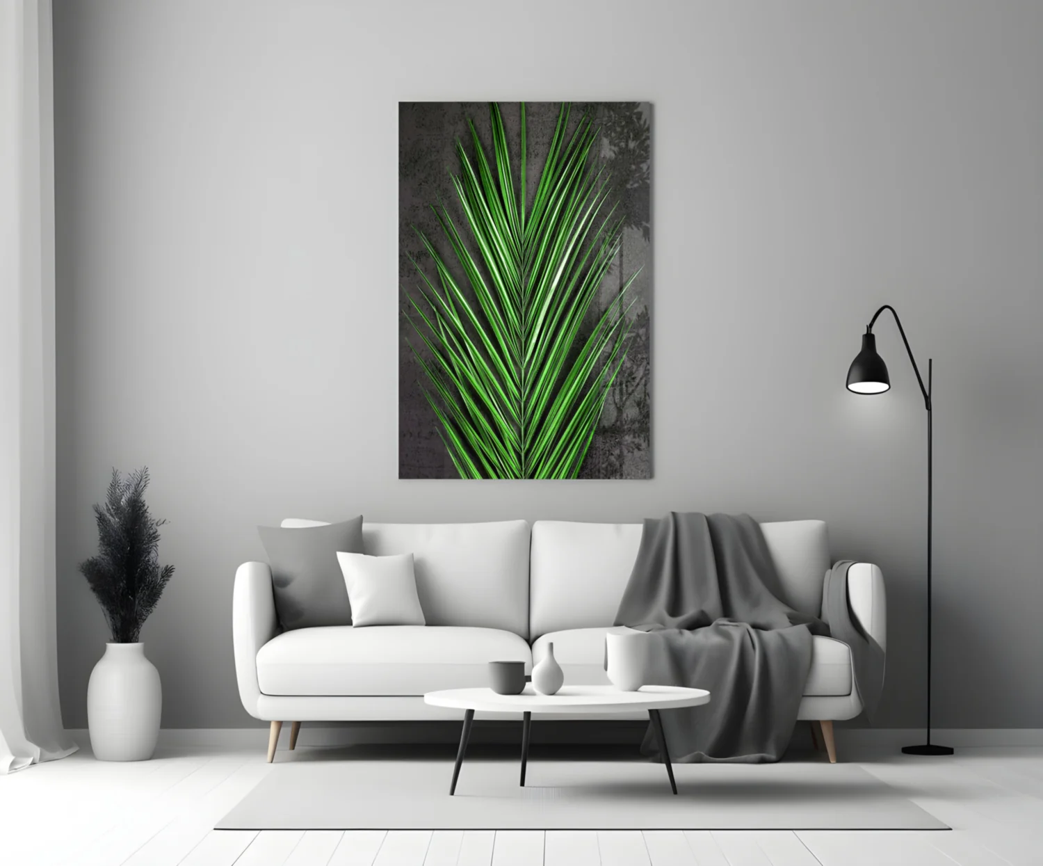 Areca Bunch Glass Wall Art - Image 3