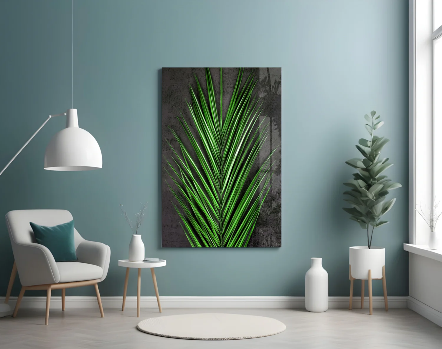 Areca Bunch Glass Wall Art - Image 4