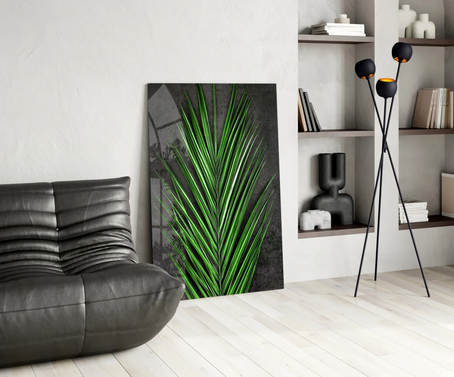 Areca Bunch Glass Wall Art - Image 5