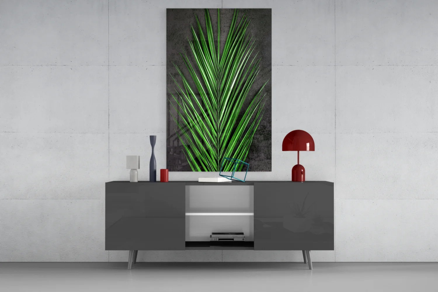 Areca Bunch Glass Wall Art - Image 8