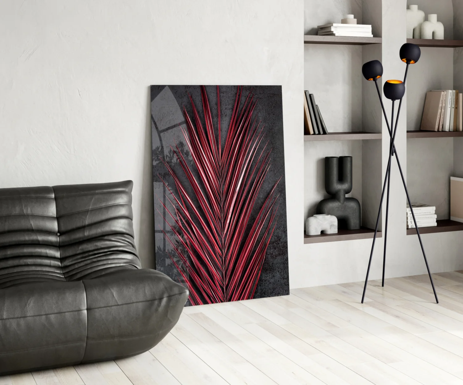 Areca Bunch Glass Wall Art - Image 5