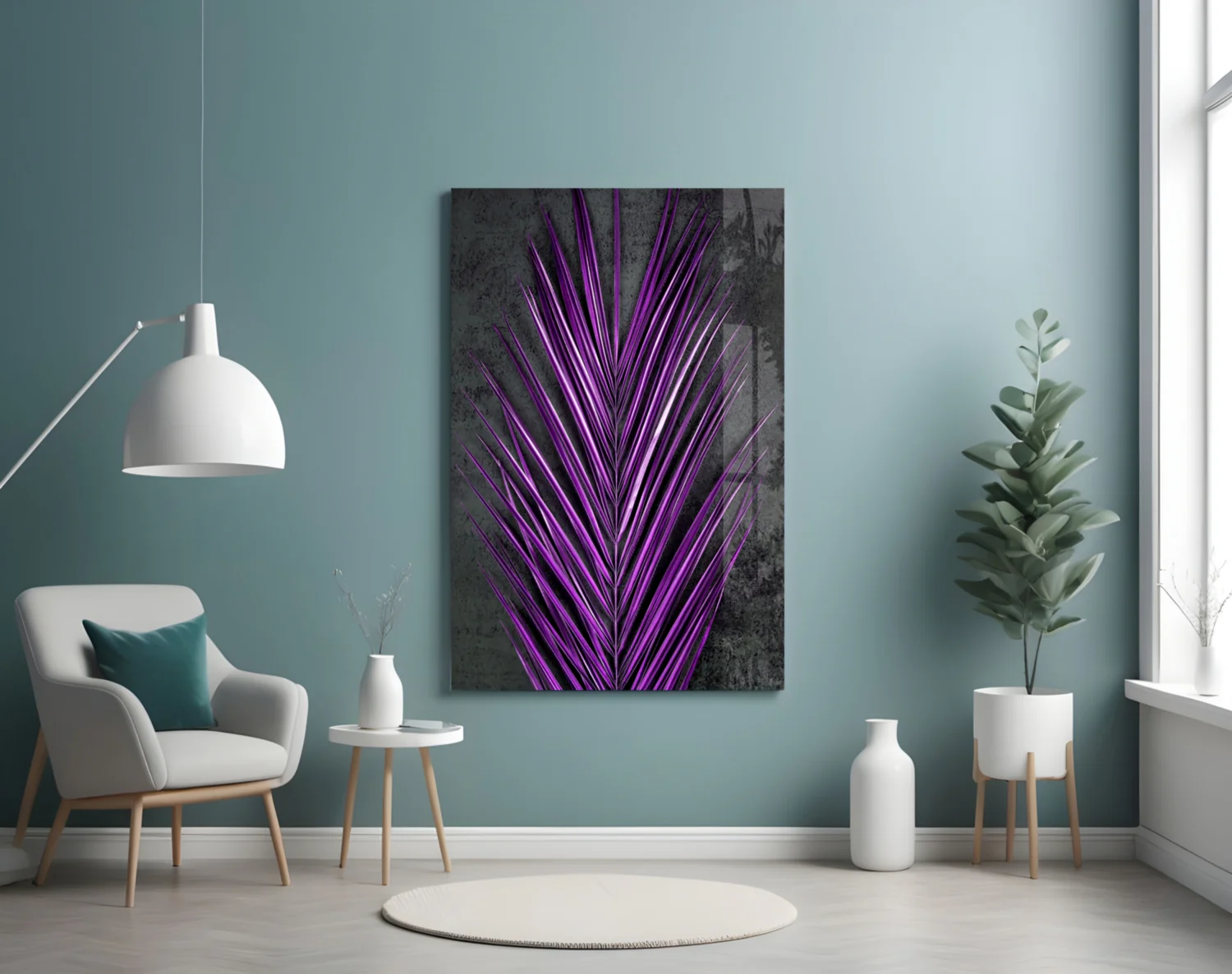 Areca Bunch Glass Wall Art - Image 4