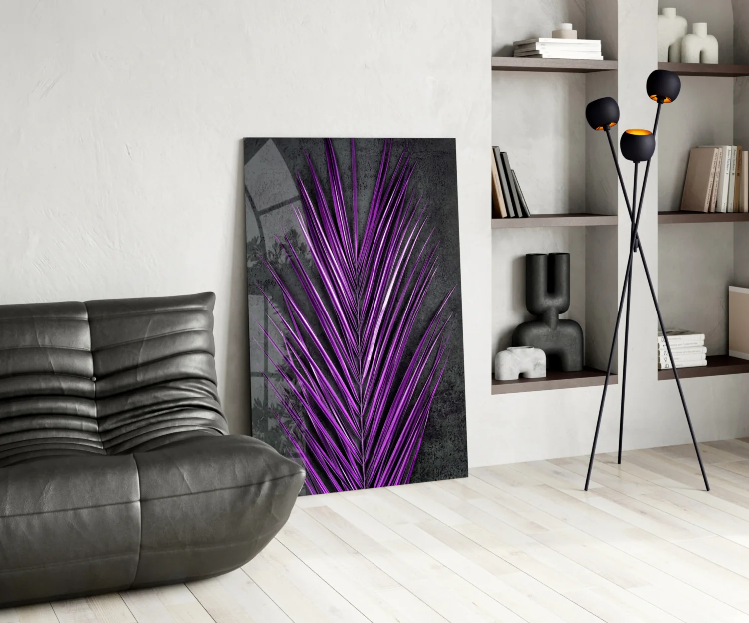 Areca Bunch Glass Wall Art - Image 5