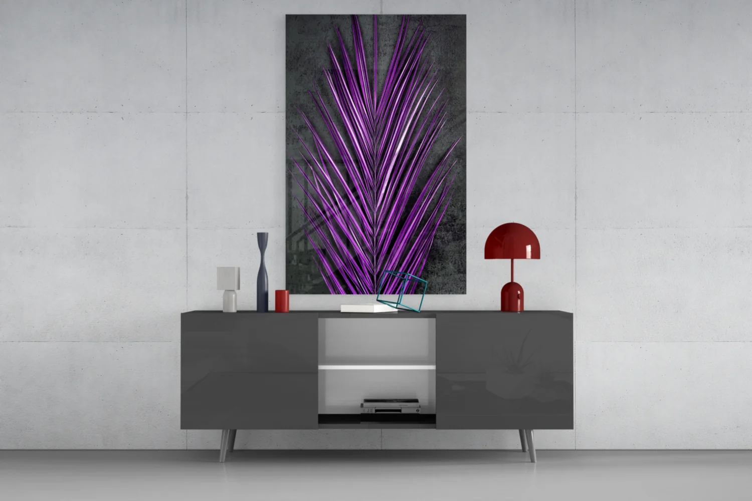 Areca Bunch Glass Wall Art - Image 8