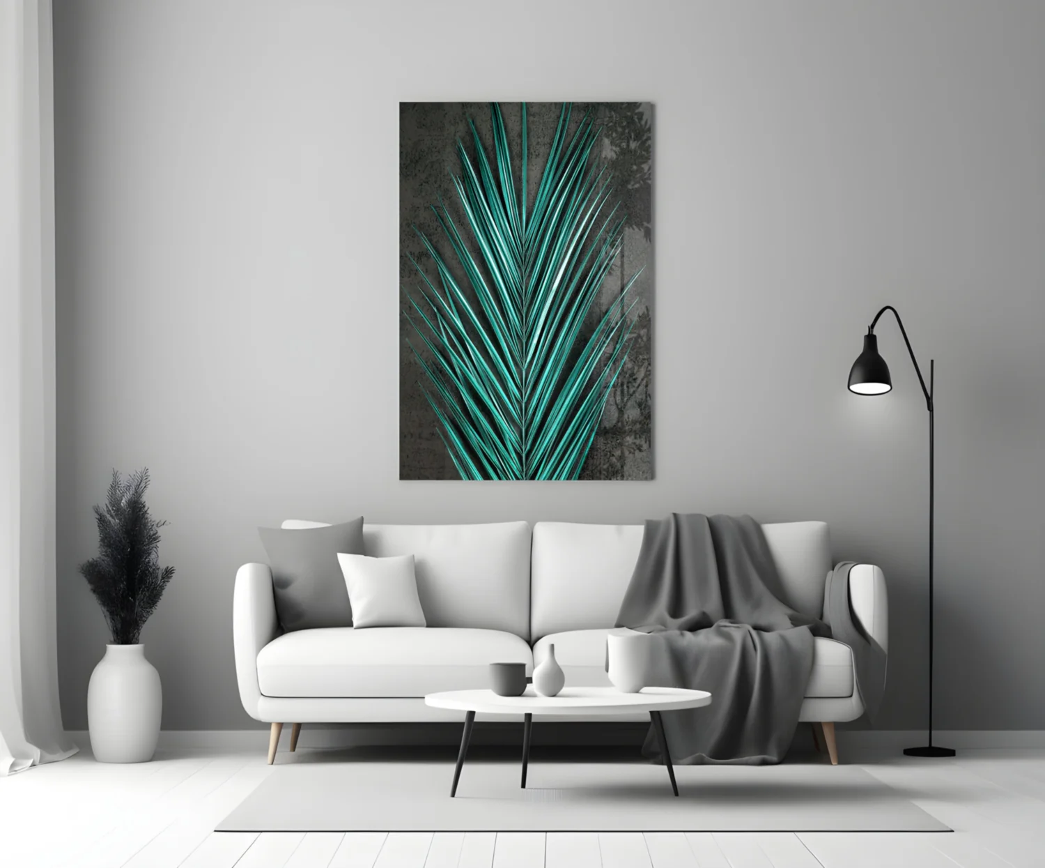 Areca Bunch Glass Wall Art - Image 3