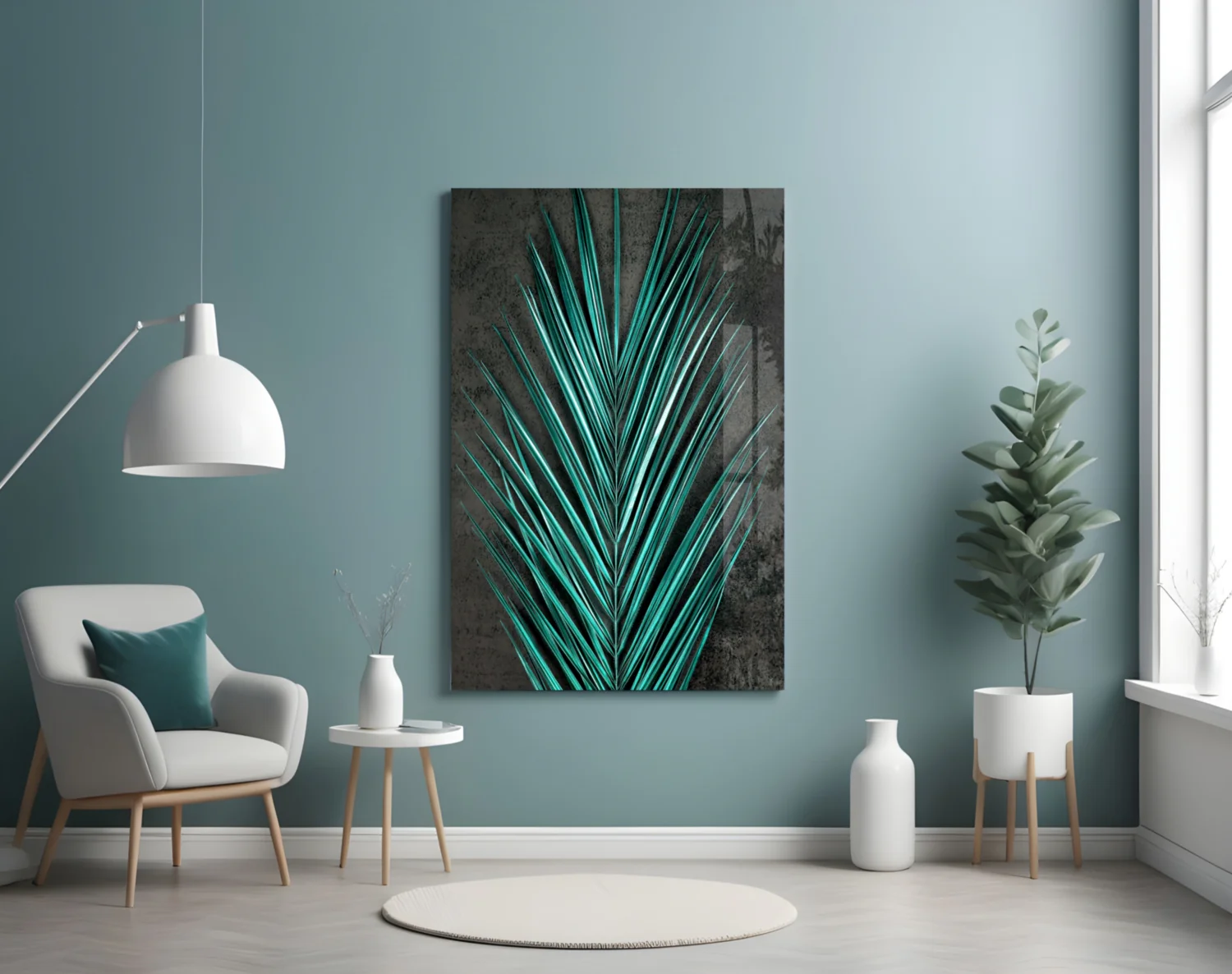 Areca Bunch Glass Wall Art - Image 4