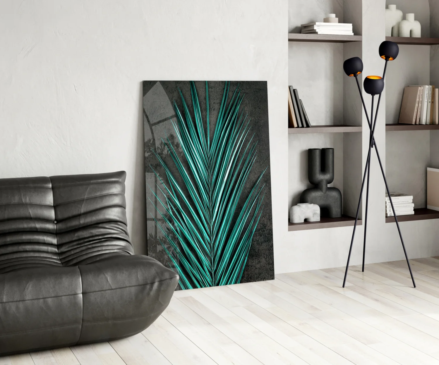Areca Bunch Glass Wall Art - Image 5