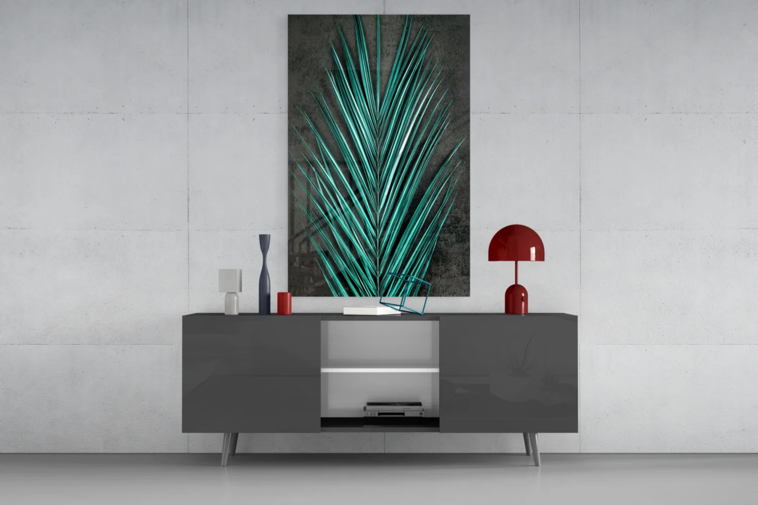 Areca Bunch Glass Wall Art - Image 8