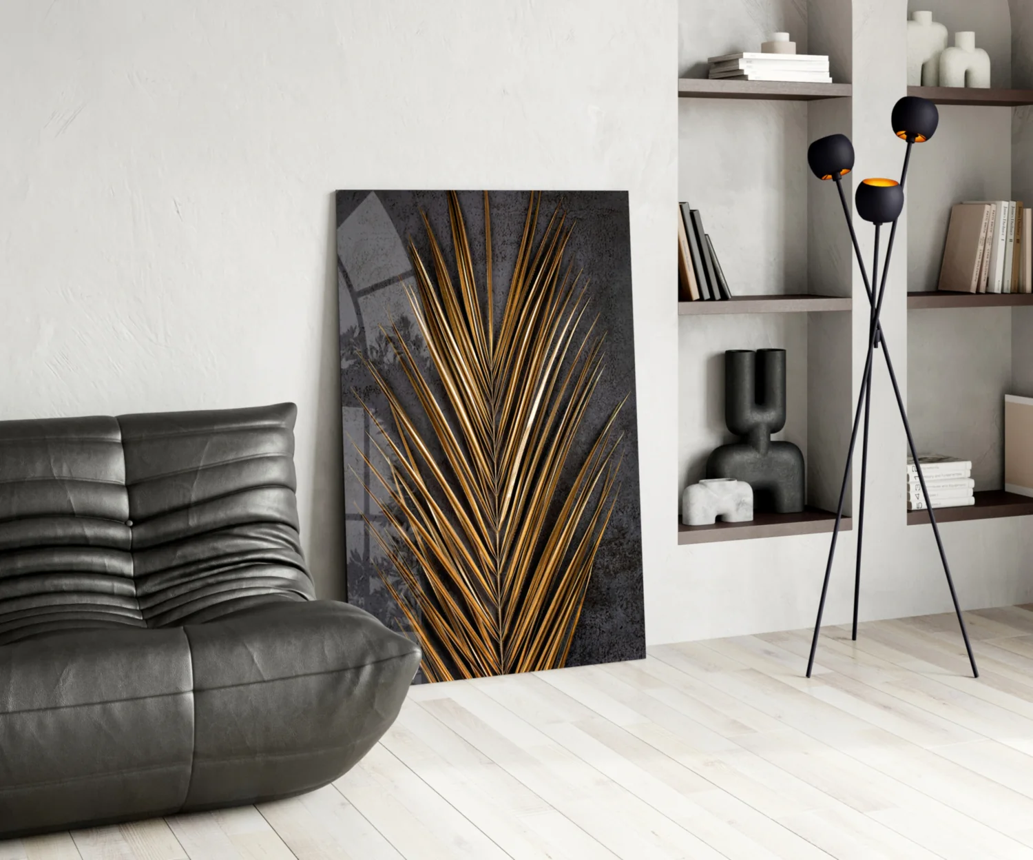 Areca Bunch Glass Wall Art - Image 5