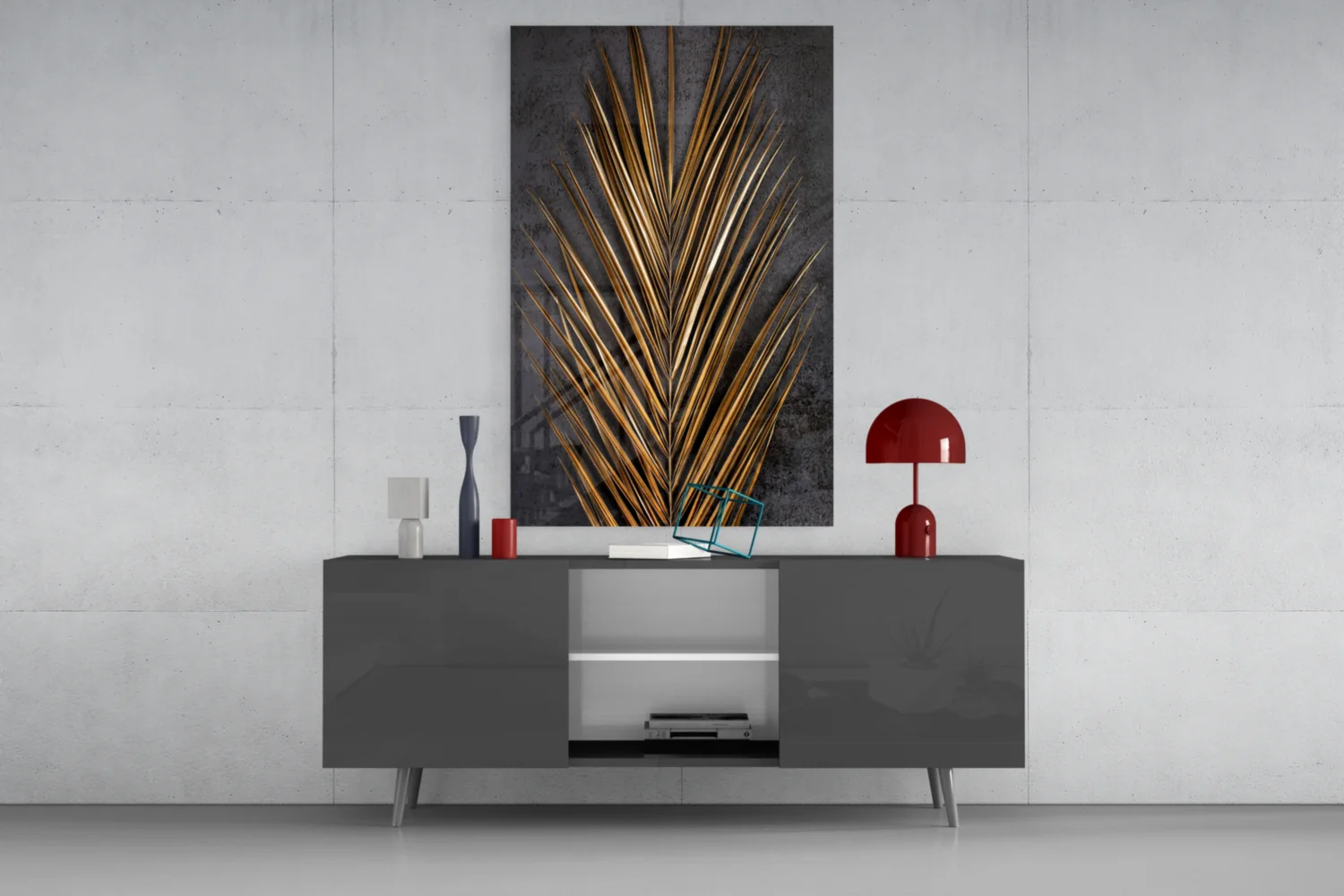 Areca Bunch Glass Wall Art - Image 8
