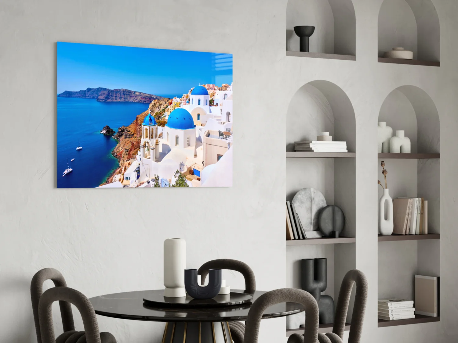Santorini Glass Wall Art - Image 5