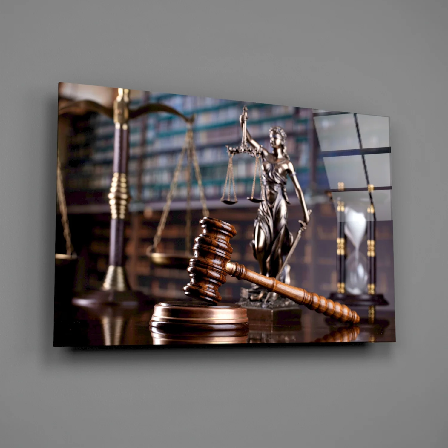 Gavel Of Justice Glass Wall Art - Image 2