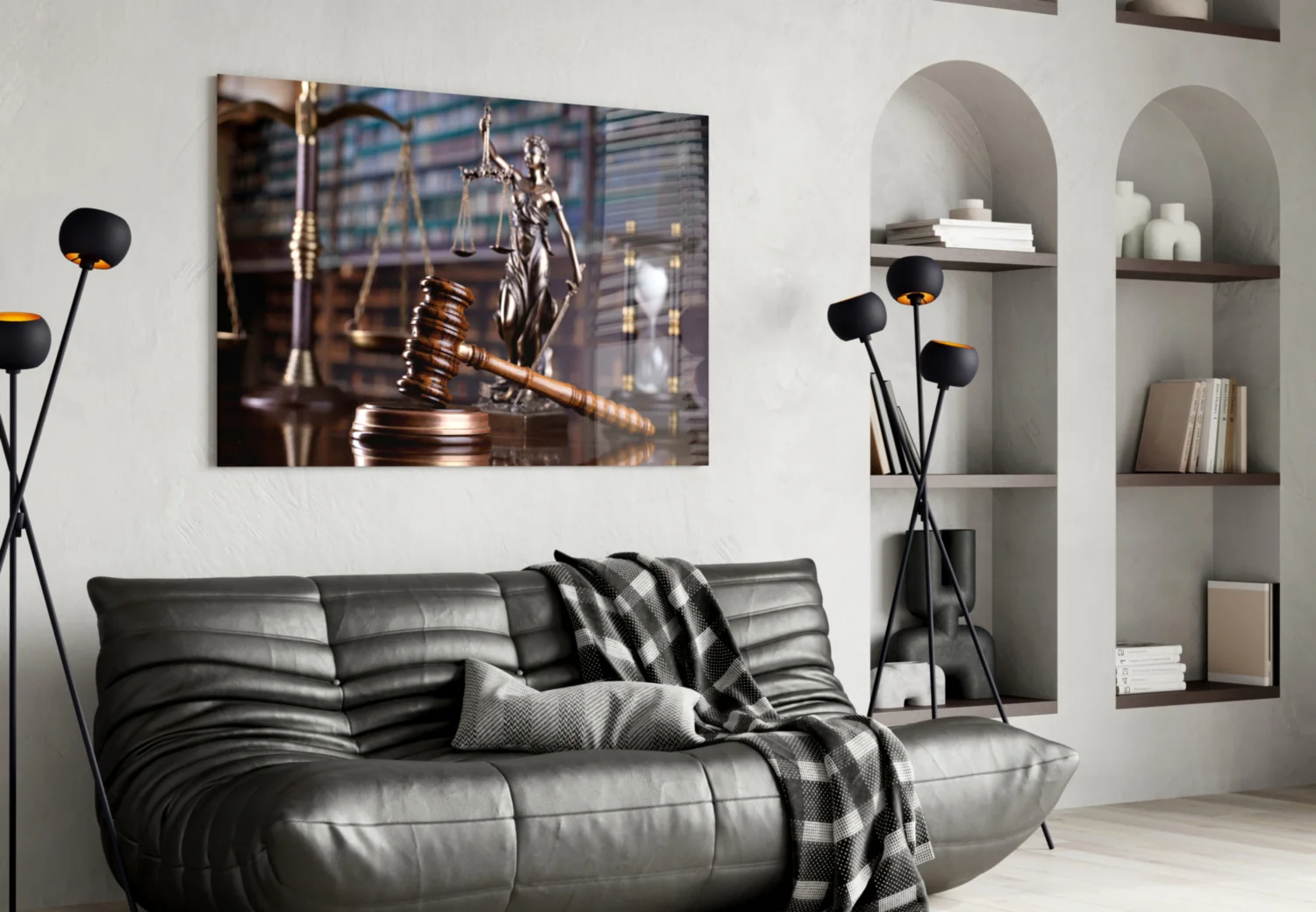 Gavel Of Justice Glass Wall Art - Image 4